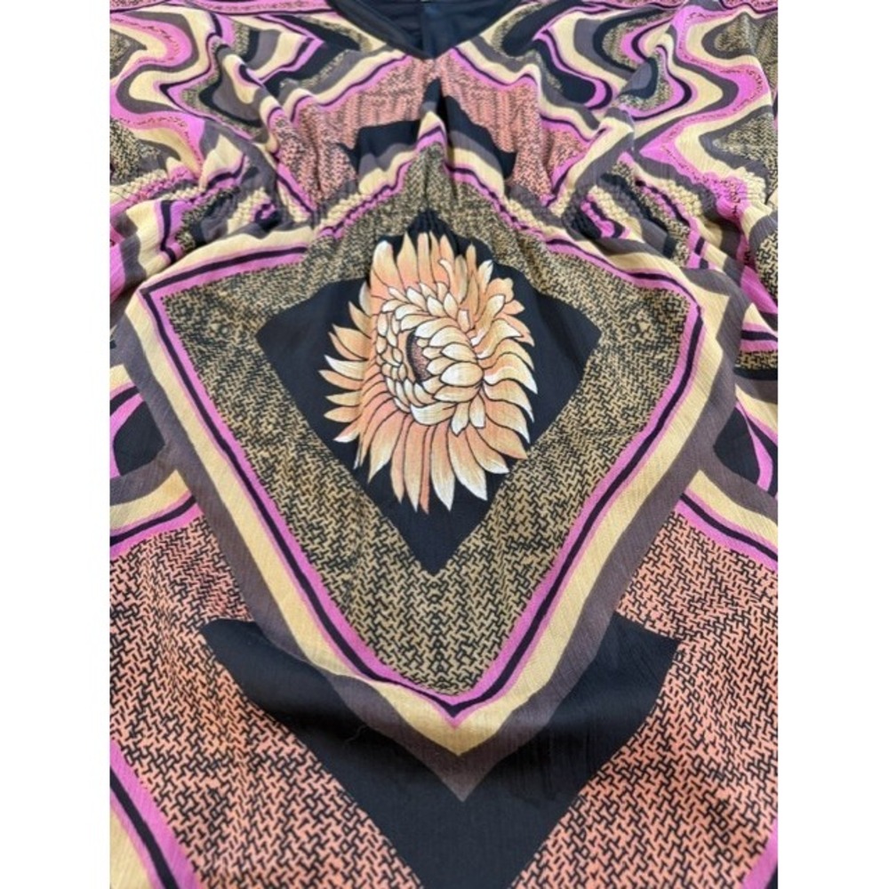 Speed Control NY Womens Kaftan Dress Psychedelic Geometric Sunflower Boho EUC 3X - Picture 8 of 8